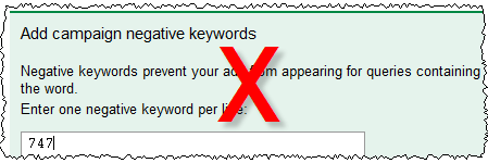 adwords negative keywords