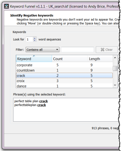 keyword funnel adwords tool